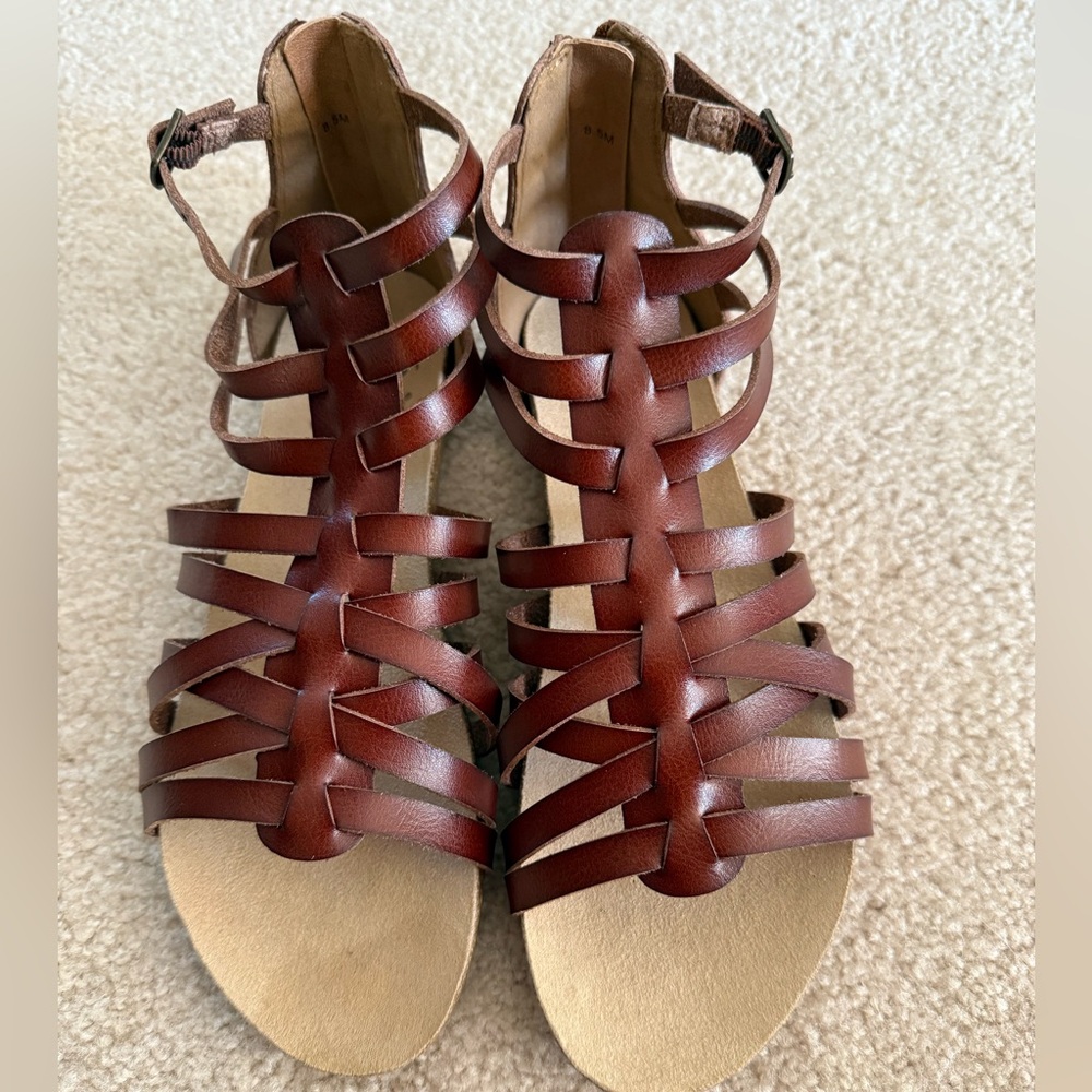 Brown Strappy gladiator style Sandals